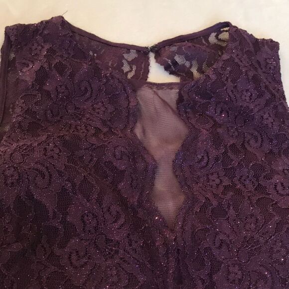NWT City Triangles Purple Lace Crop Top - Size 15 - Picture 4 of 14